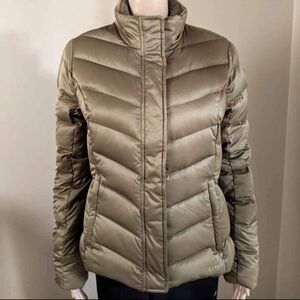 Eddie Bauer 550 goose down puffer quilted jacket coat, women's medium